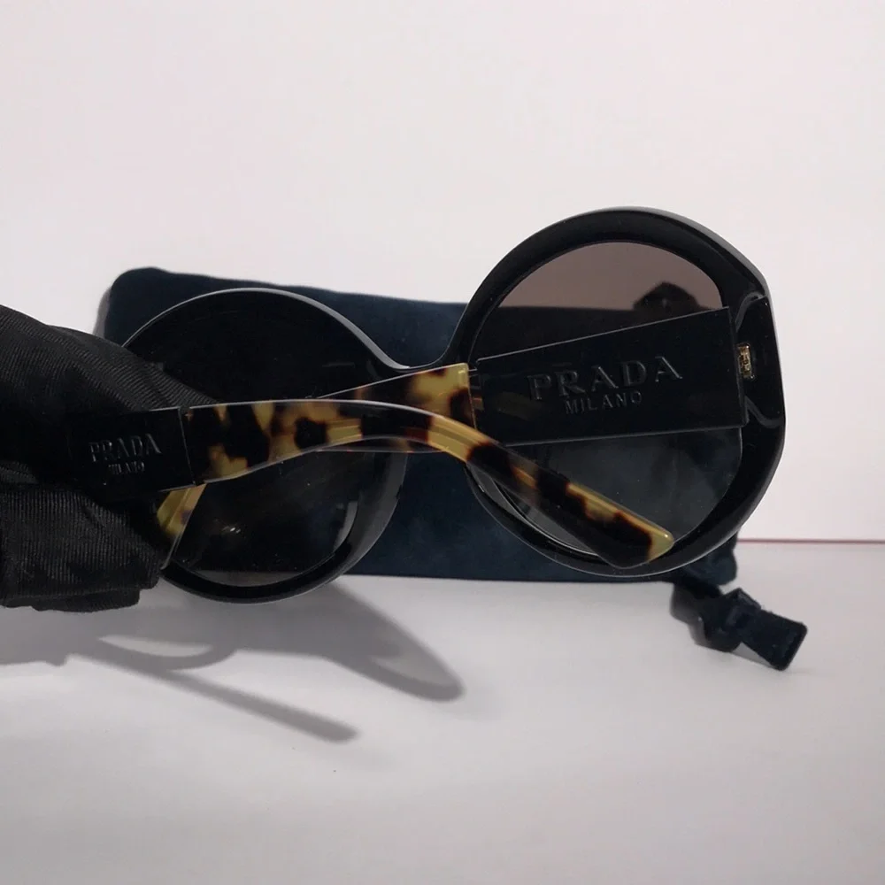 New Authentic Prada Black Oversized Sunglasses